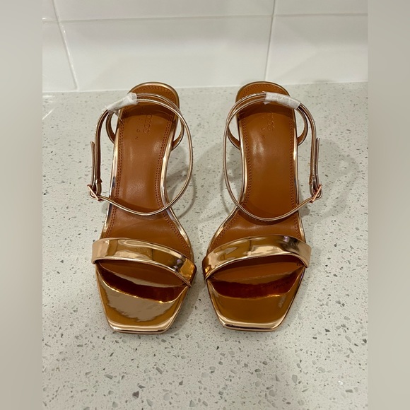 ASOS Rose Gold Open Toe Heel - Picture 2 of 5